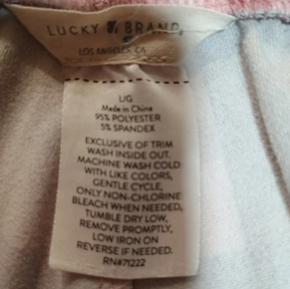 Lucky Brand Light Pink Lounge Pants with Mauve Accents